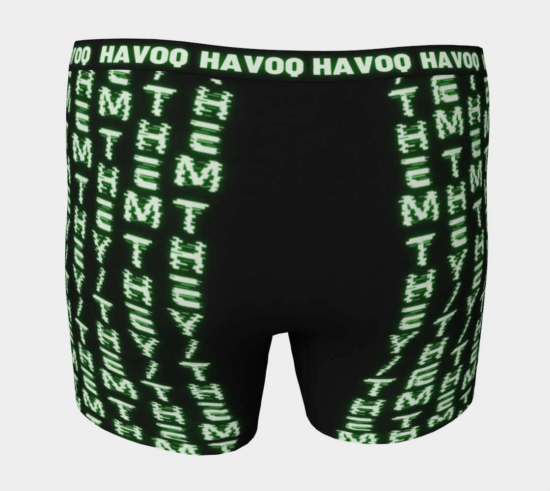 They/Them Nerdy Code Pronouns Neon Green Havoq Boxer Briefs