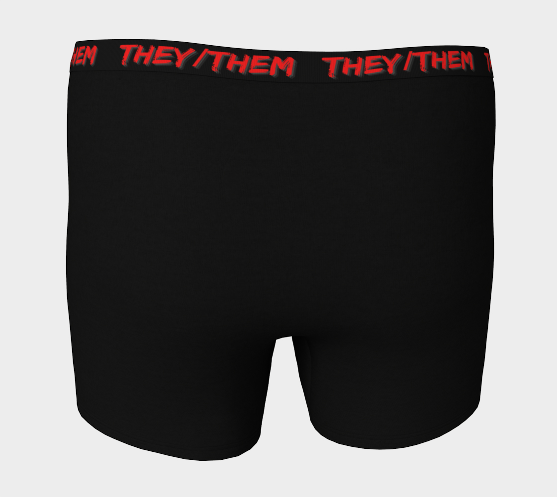 They/Them Pronouns Black Boxer Briefs