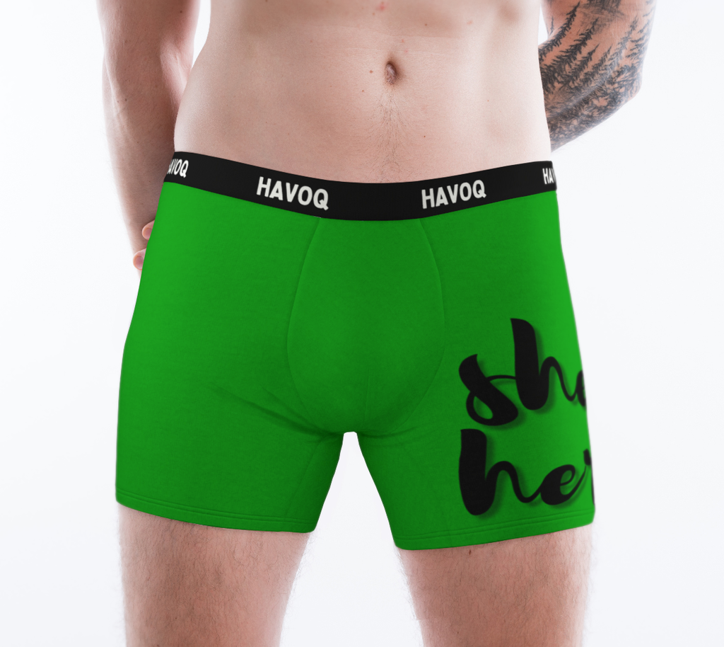 She/Her Pronouns Sweet Green Boxer Briefs by Havoq