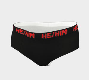 He/Him Pronouns Black Cheeky Briefs