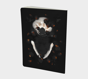 Skull and Rose Petals Large Notebook