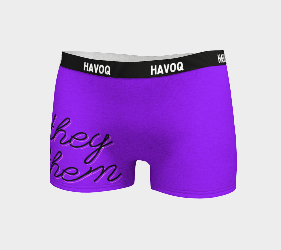 They/Them Pronouns Pretty Purple Boyshorts by Havoq