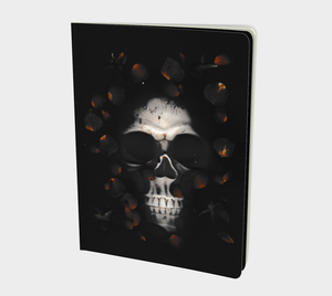 Skull and Rose Petals Large Notebook