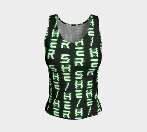 She/Her Nerdy Code Pronouns Neon Green Fitted Tank Top