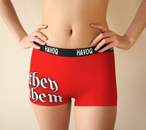 They/Them Pronouns Regal Red Boyshorts