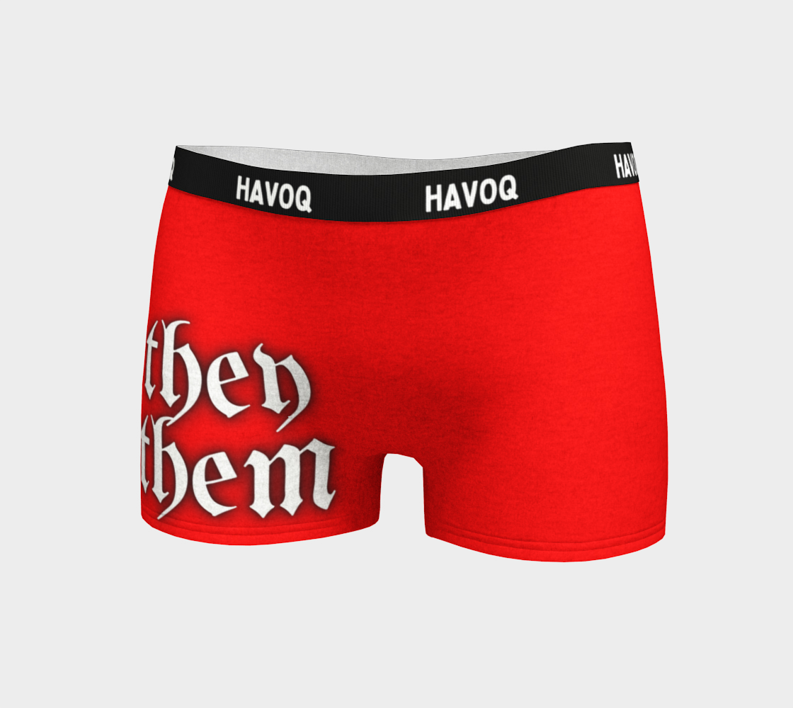 They/Them Pronouns Regal Red Boyshorts