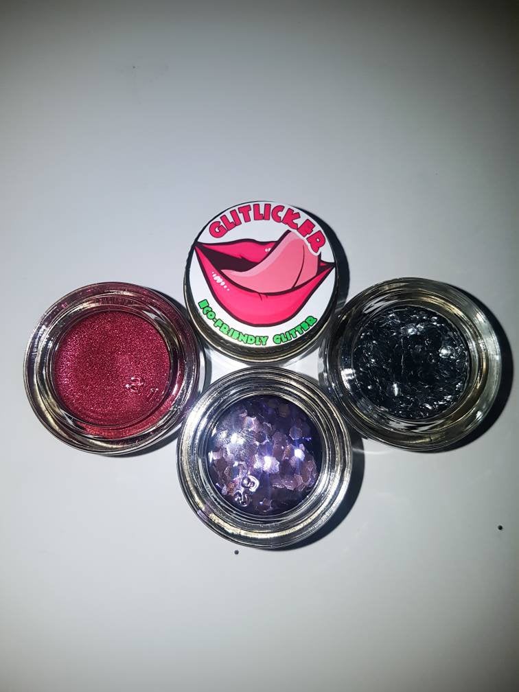 PURPLE chunky loose biodegradable glitter by glitlicker eco-friendly glitter