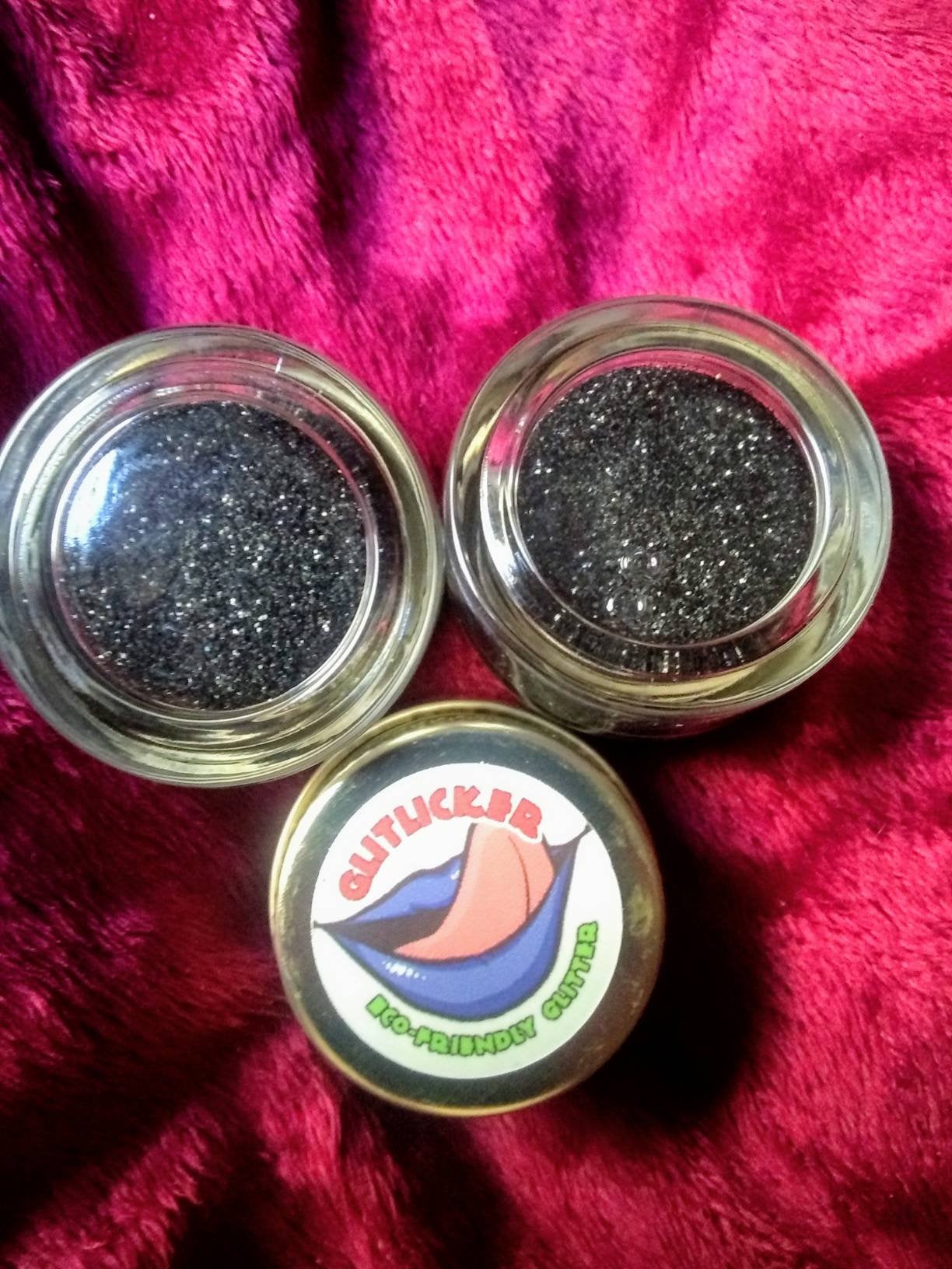 BLACK fine loose biodegradable glitter by glitlicker eco-friendly glitter