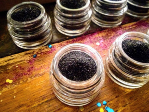 BLACK fine loose biodegradable glitter by glitlicker eco-friendly glitter