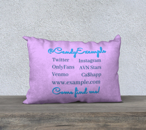 Custom Pillow Case for Online Performers, Made to Order