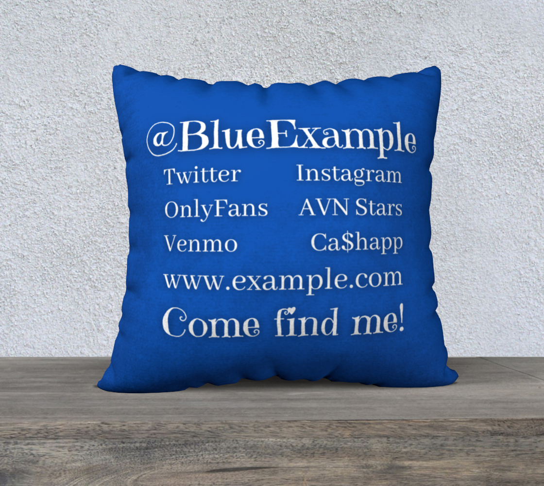 Custom Pillow Case for Online Performers, Made to Order