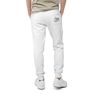 Havoq Calligraphy Fleece Joggers in white or grey with black ink for any gender