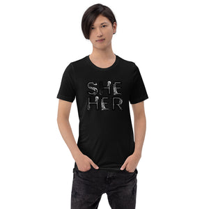 Grunge She/Her Pronouns Basic T-Shirt by Havoq