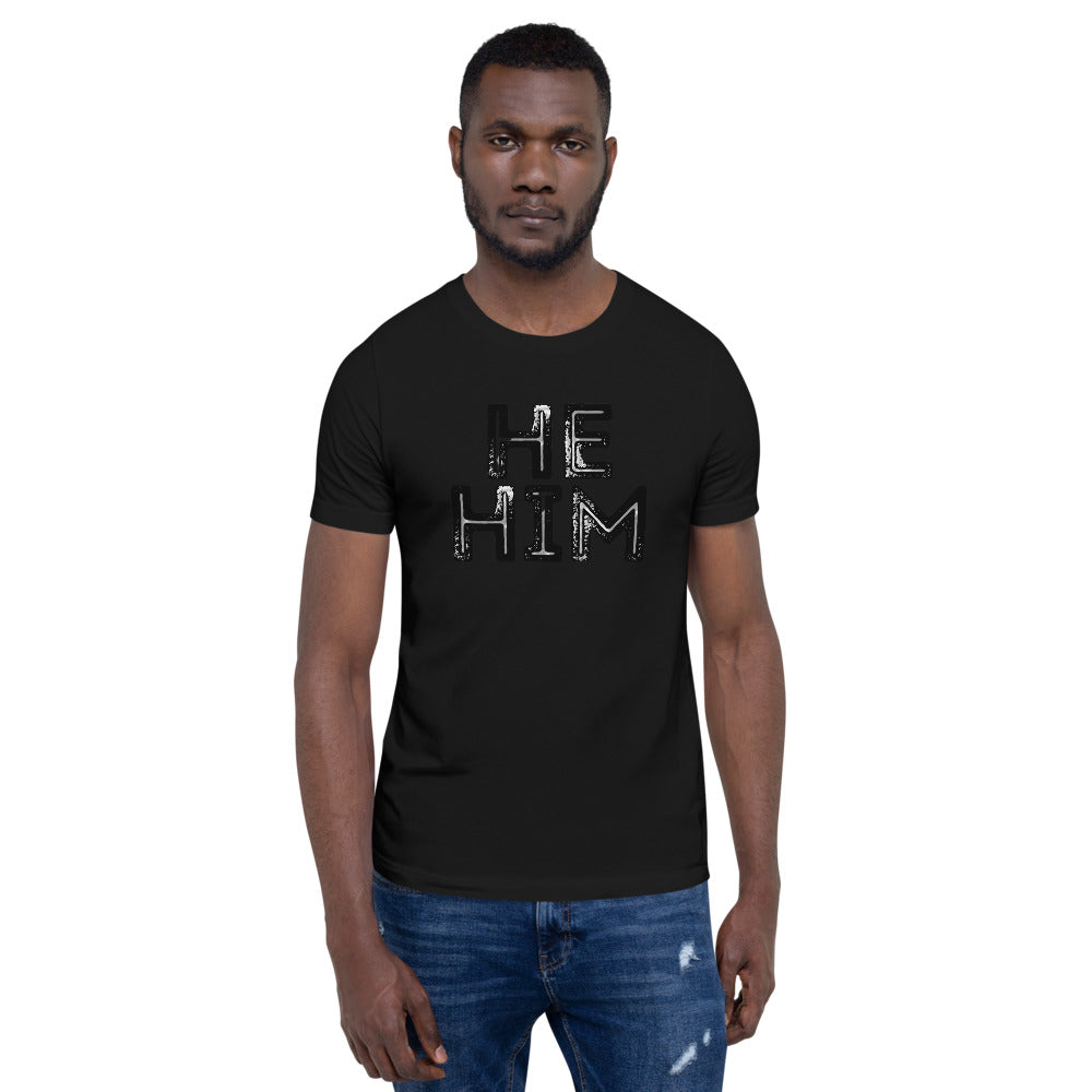 Grunge He/Him Pronouns Basic T-Shirt by Havoq