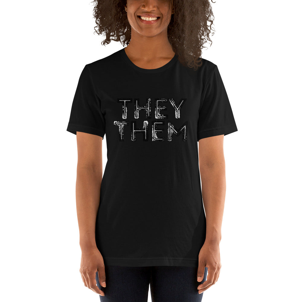 Grunge They/Them Pronouns Basic T-Shirt by Havoq