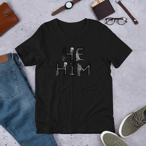 Grunge He/Him Pronouns Basic T-Shirt by Havoq