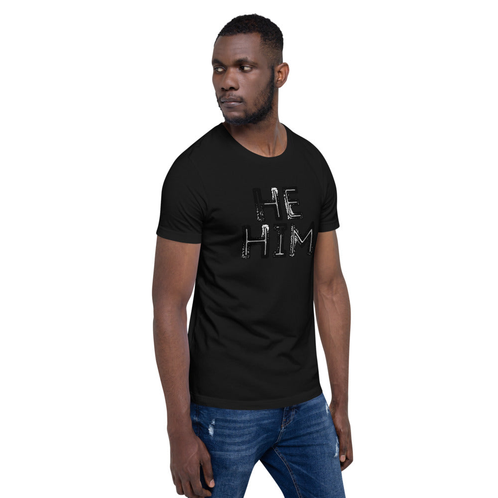 Grunge He/Him Pronouns Basic T-Shirt by Havoq