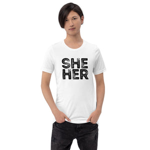 Grunge She/Her Pronouns Basic T-Shirt by Havoq