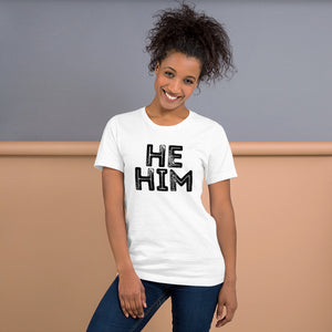 Grunge He/Him Pronouns Basic T-Shirt by Havoq