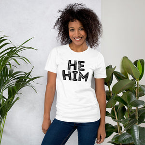 Grunge He/Him Pronouns Basic T-Shirt by Havoq