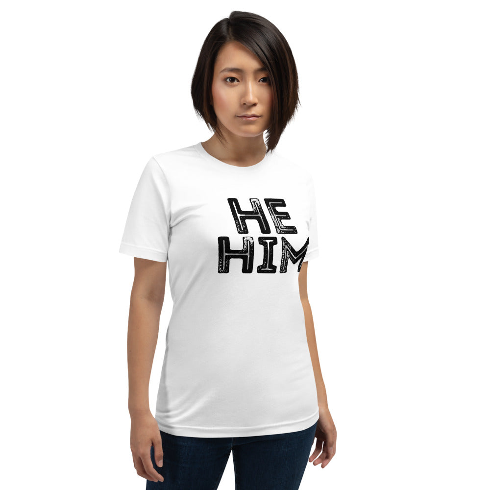 Grunge He/Him Pronouns Basic T-Shirt by Havoq