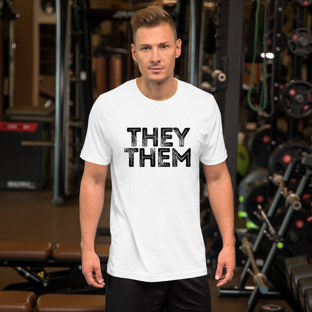 Grunge They/Them Pronouns Basic T-Shirt by Havoq