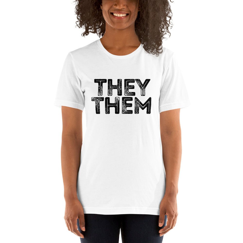 Grunge They/Them Pronouns Basic T-Shirt by Havoq