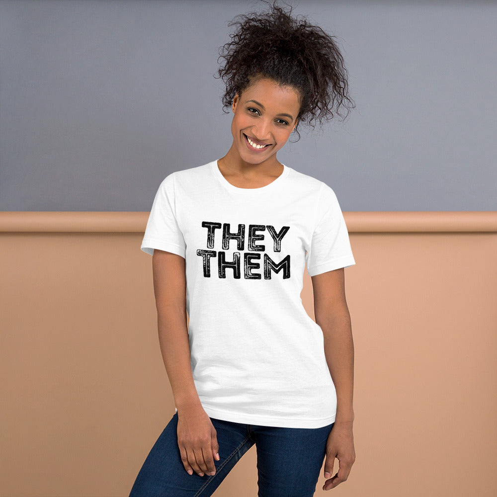 Grunge They/Them Pronouns Basic T-Shirt by Havoq