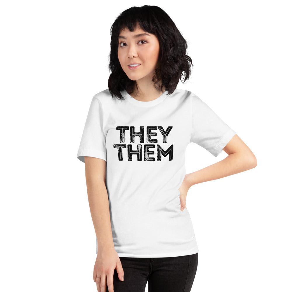 Grunge They/Them Pronouns Basic T-Shirt by Havoq