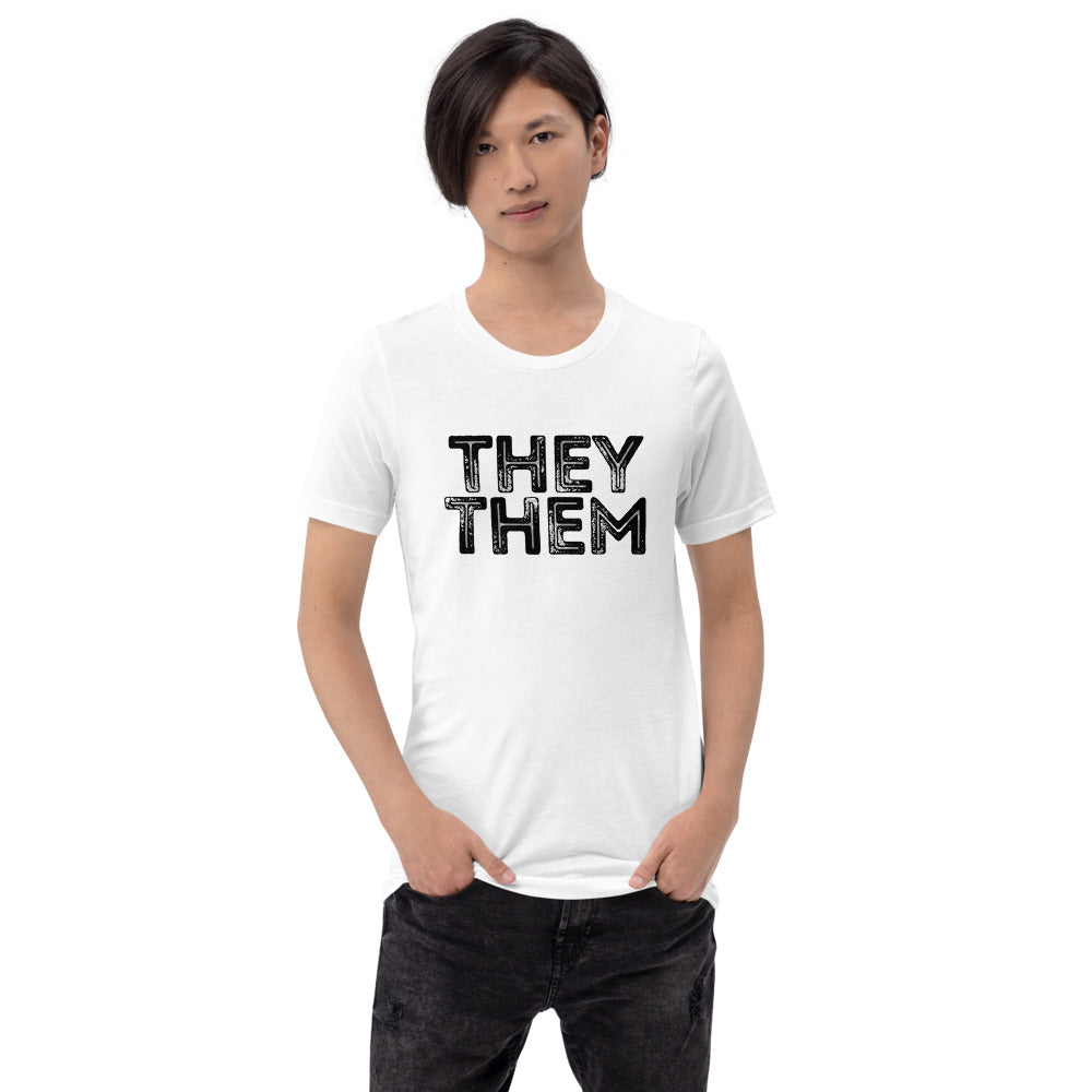 Grunge They/Them Pronouns Basic T-Shirt by Havoq