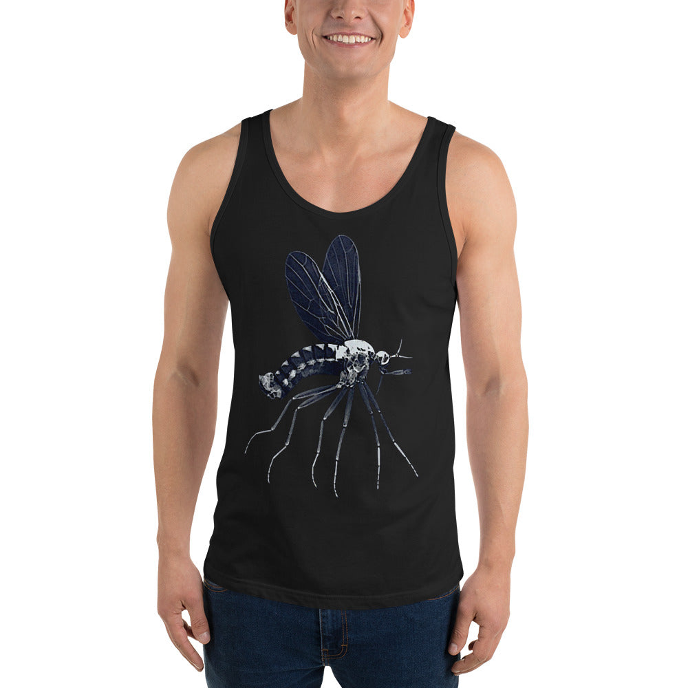 Microscopic Blue Mosquito Art Tank Top by Havoq (Bella + Canvas)