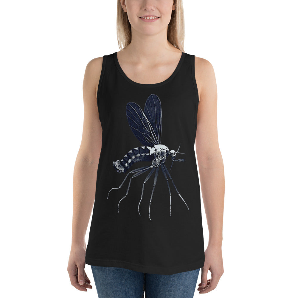 Microscopic Blue Mosquito Art Tank Top by Havoq (Bella + Canvas)