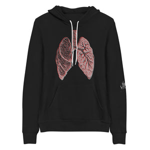 Layered Effect Lungs Pullover Hoodie for Any Gender