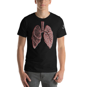 Layered Effect Lungs Short-Sleeve T-Shirt for Any Gender