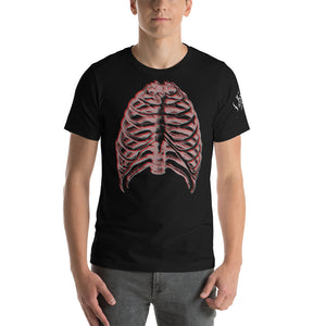 Layered Effect Ribcage Short-Sleeve T-Shirt for Any Gender