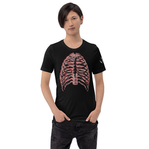 Layered Effect Ribcage Short-Sleeve T-Shirt for Any Gender