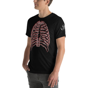 Layered Effect Ribcage Short-Sleeve T-Shirt for Any Gender