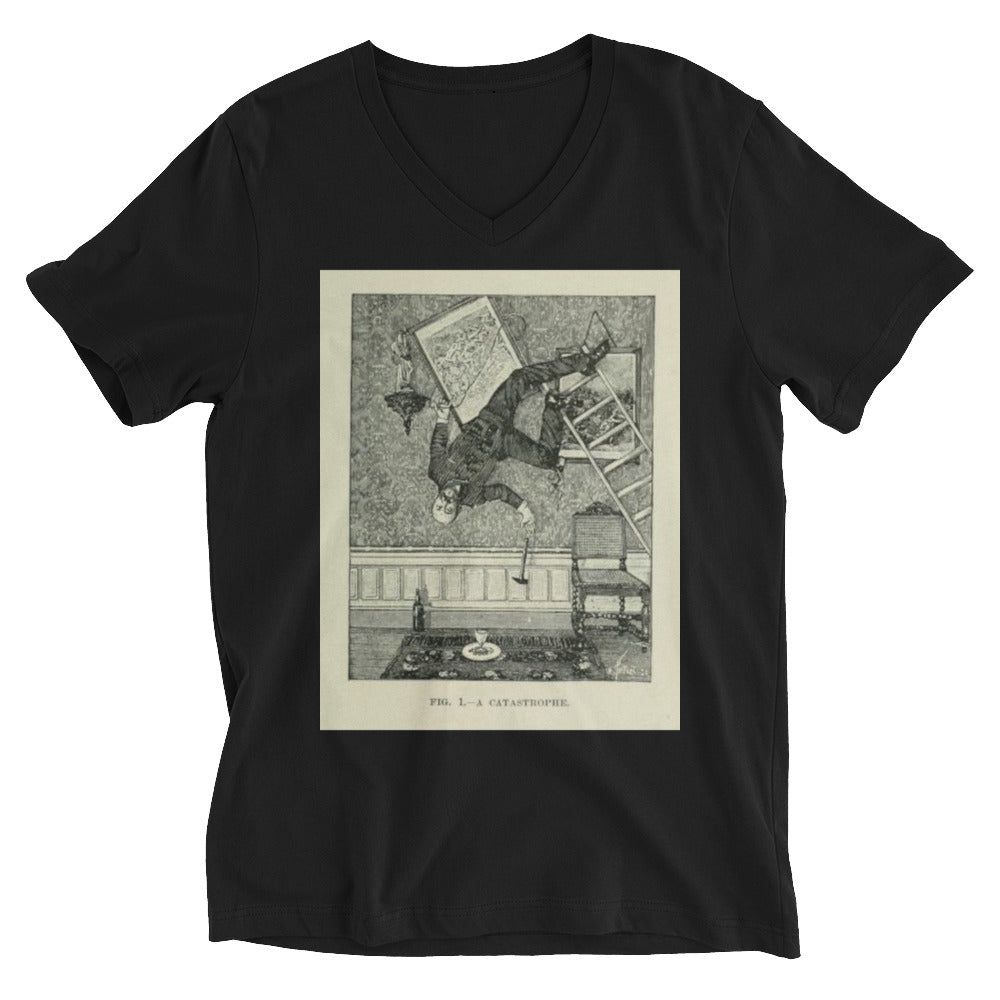 Fig 1. - A CATASTROPHE Unisex Short Sleeve V-Neck T-Shirt by Havoq (Bella & Canvas)