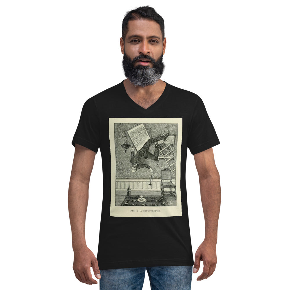 Fig 1. - A CATASTROPHE Unisex Short Sleeve V-Neck T-Shirt by Havoq (Bella & Canvas)