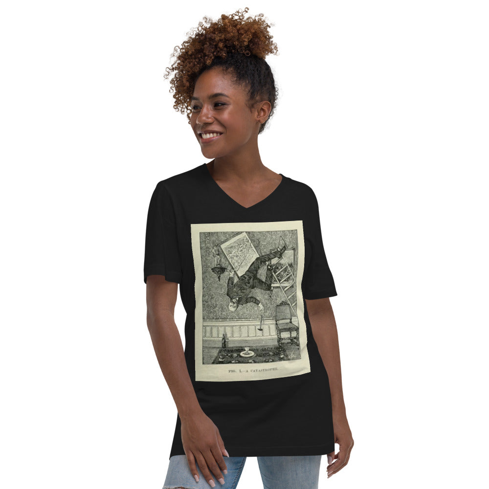 Fig 1. - A CATASTROPHE Unisex Short Sleeve V-Neck T-Shirt by Havoq (Bella & Canvas)