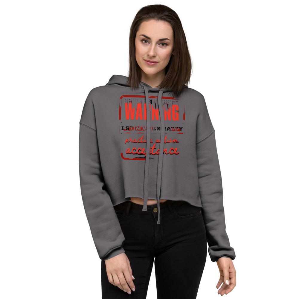 Grunge Autism Acceptance Crop Hoodie