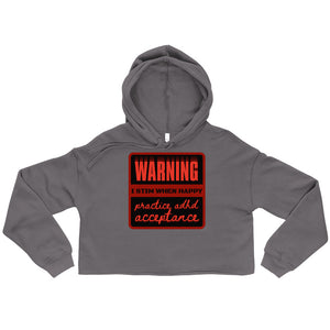 ADHD Acceptance Warning Crop Hoodie